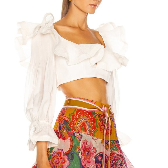 ZIMMERMANN LOVESTRUCK CROPPED BODICE TOP SIZE Zimmermann 2/US 6 - Picture 8 of 16